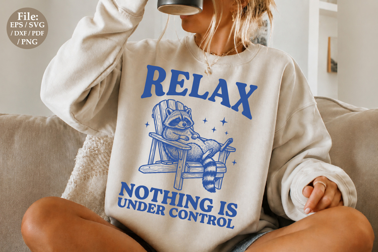 Relax Nothing Is Under Control SVG, Funny Raccoon Shirt Desi