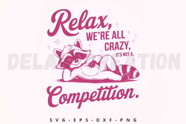 Pavilion Tazza Grande Con Scritta Umoristica 'Relax We're All Crazy It's Not A Competition' – Grès 400ml
