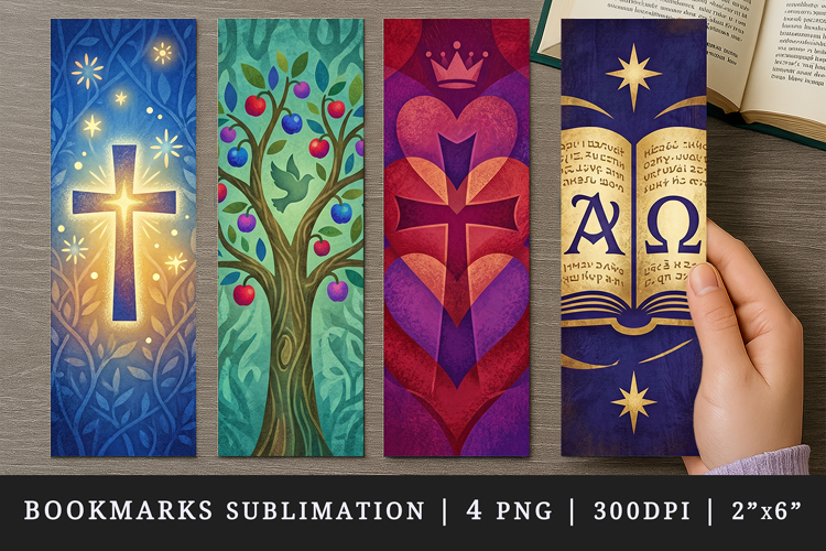 Religion faith printable sublimation bookmark design
