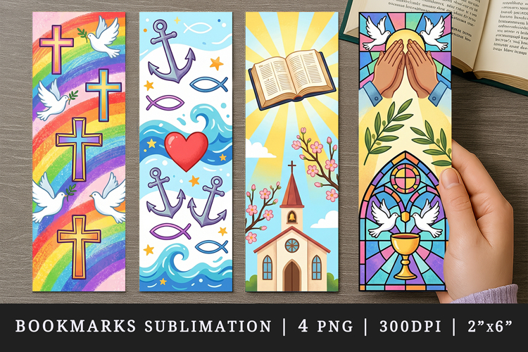 Religion faith printable sublimation bookmark design example image 1