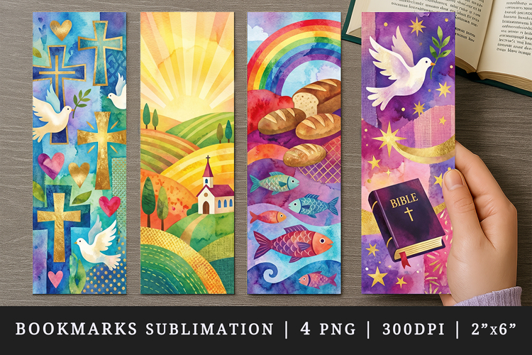 Religion faith printable sublimation bookmark design