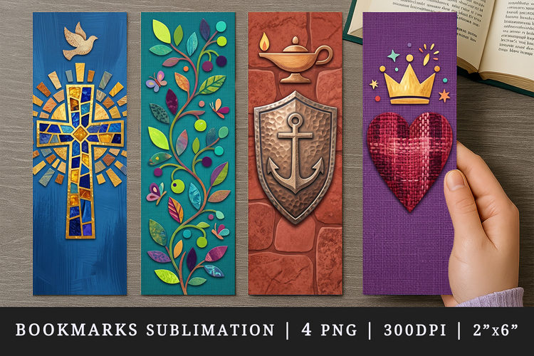 Religion faith printable sublimation bookmark design