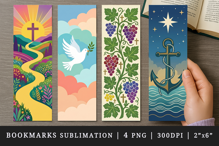 Religion faith printable sublimation bookmark design