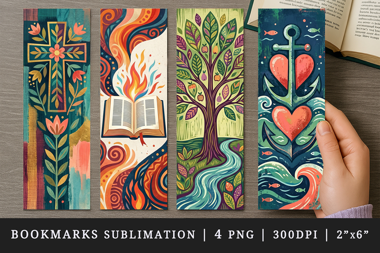 Religion faith printable sublimation bookmark design