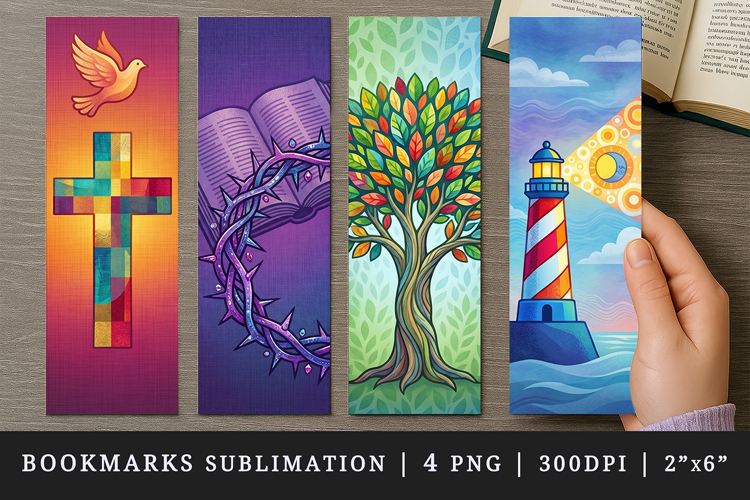 Religion faith printable sublimation bookmark design