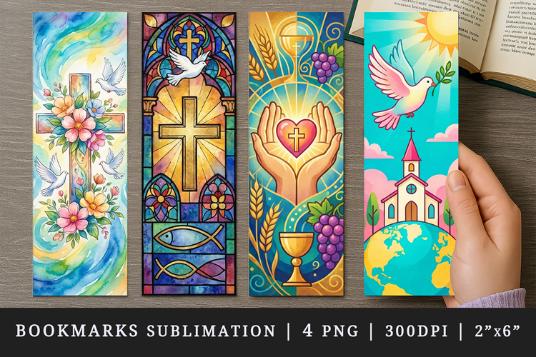 Religion faith printable sublimation bookmark design example image 1