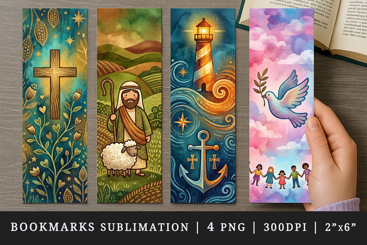 Religion faith printable sublimation bookmark design example image 1