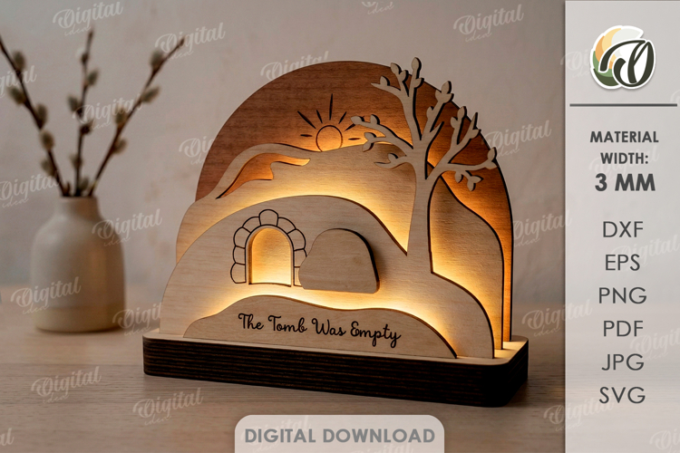 Religious Led Lamp Laser Cut. Nightlight. Night Lamp SVG