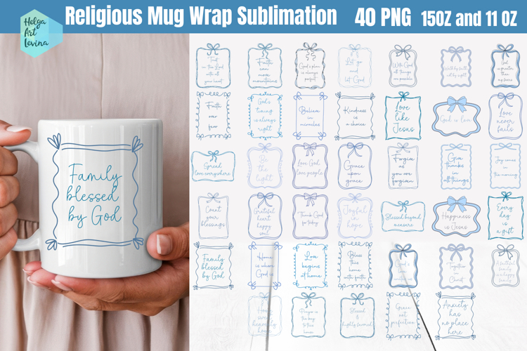 Religious Bundle Mug Wrap 15OZ and 11OZ