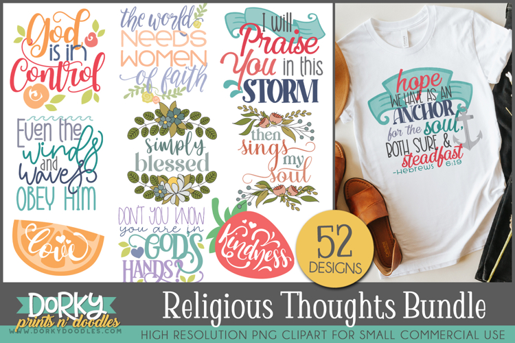 Religious Thoughts and Sayings Clipart Bundle