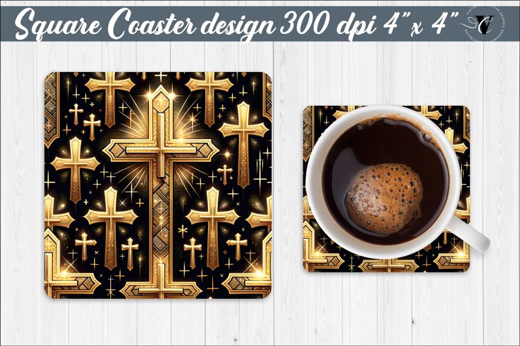 Square Coaster | Religious | Christianity coaster example image 1