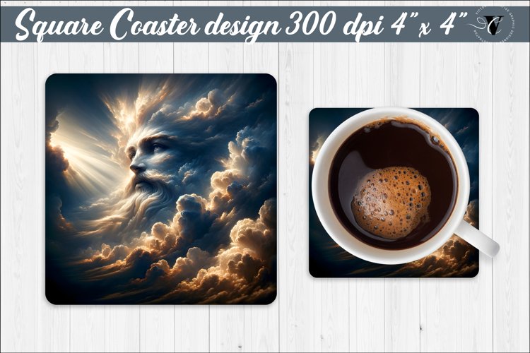 Square Coaster | Religious | Christianity coaster example image 1