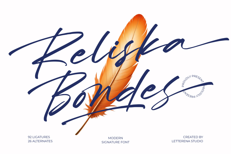 Reliska Bondes - Modern Signature Font