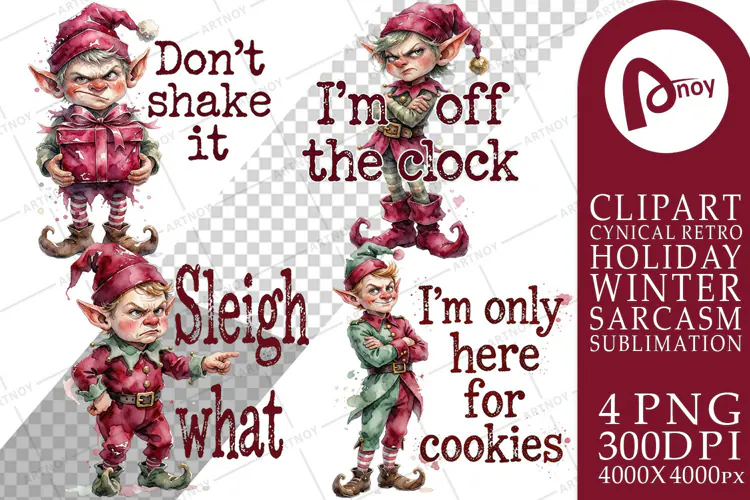 Reluctant Christmas Elves Sublimation