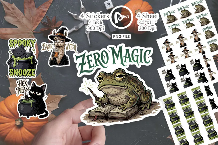 Reluctant Sarcastic Witchy Pets Sticker