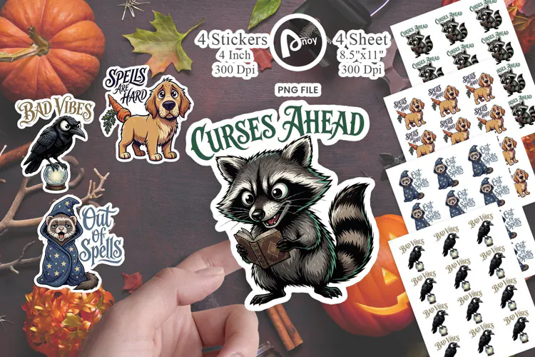 Reluctant Sarcastic Witchy Pets Sticker