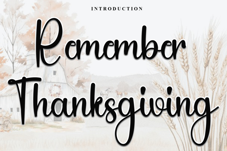 Remember Thanksgiving