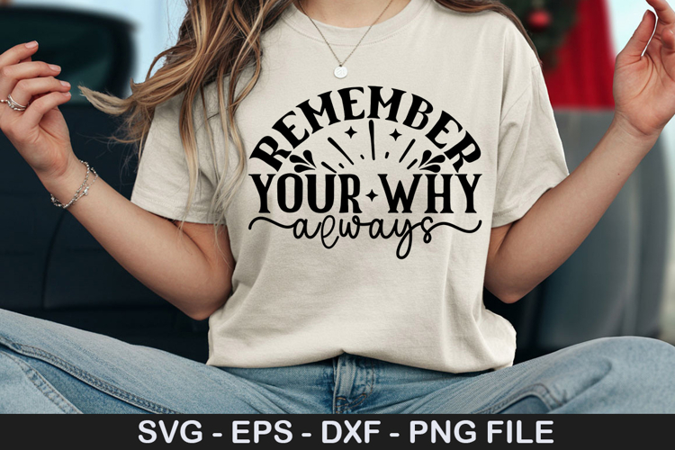 Remember Your Why always SVG - Motivational Design