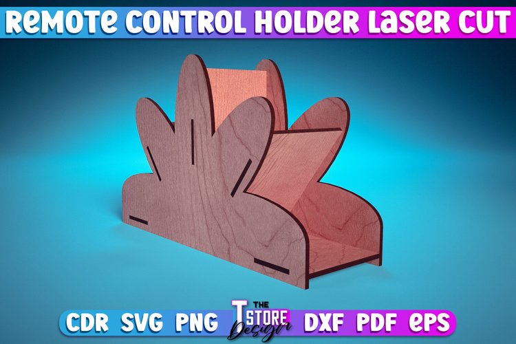 Remote Control Holder Laser Cut SVG | Home Design Laser Cut example image 1