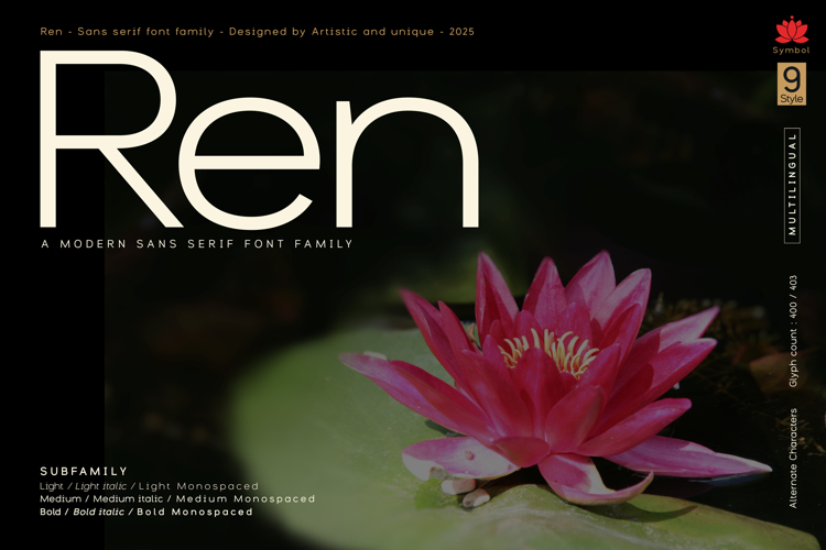 Ren - Sans serif font family