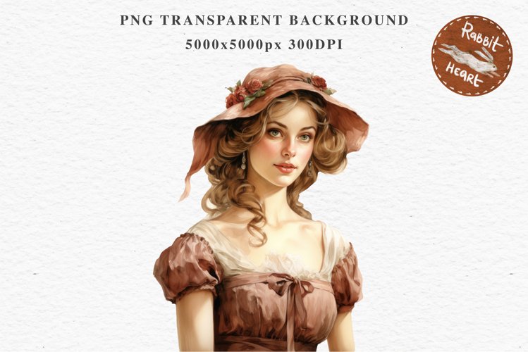 Renaissance Lady Clipart Royal Vintage Women PNG Victorian
