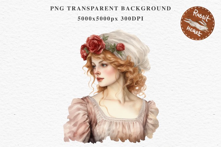 Renaissance Lady Clipart Royal Vintage Women PNG Victorian