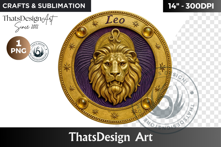 Leo Zodiac sign Clipart,Astrology,Renaissance horoscope