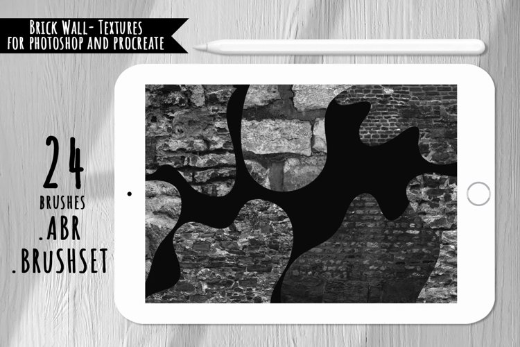 Brick wall textures brushes for Procreate