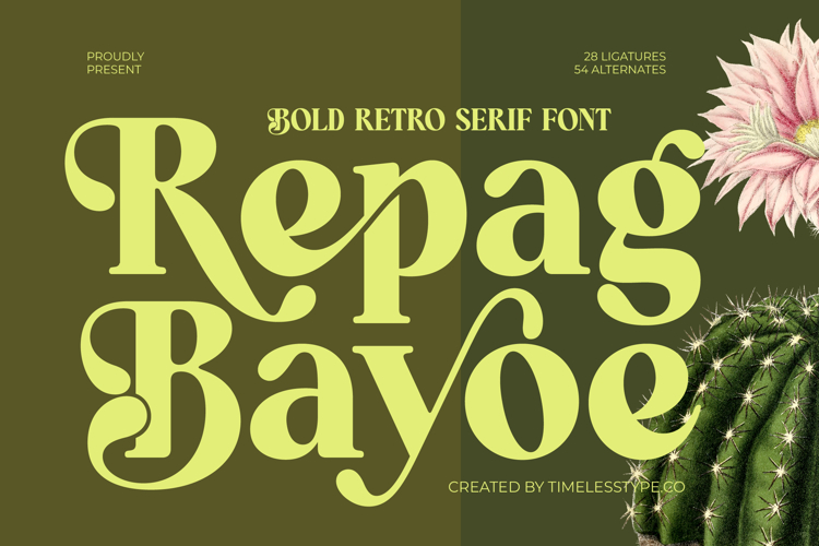 Repag Bayoe - Bold Restro Serif Font