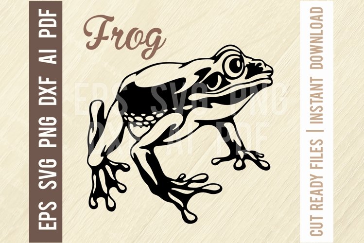 Frog Svg, Reptiles amphibians Stencil, SVG Cut File example image 1