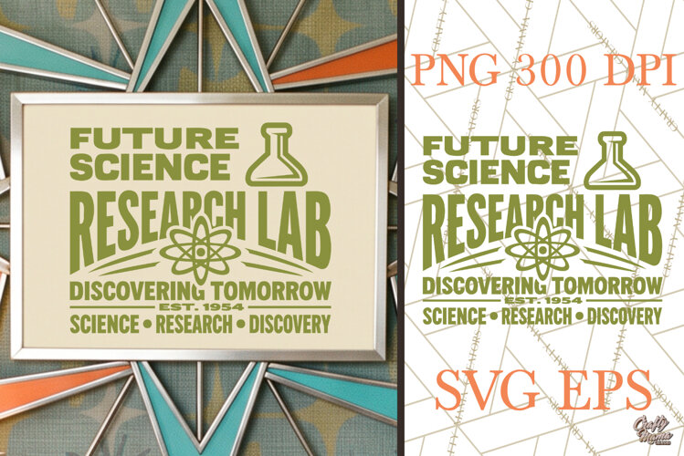 Retro Research Lab SVG PNG Atomic Age Science example image 1