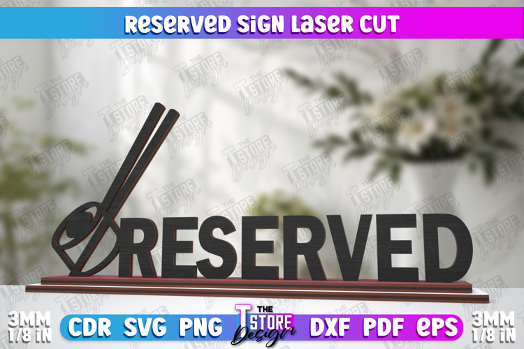 Reserved Sign|Table Sign|Restaurant Accessories|Table Plaque example image 1