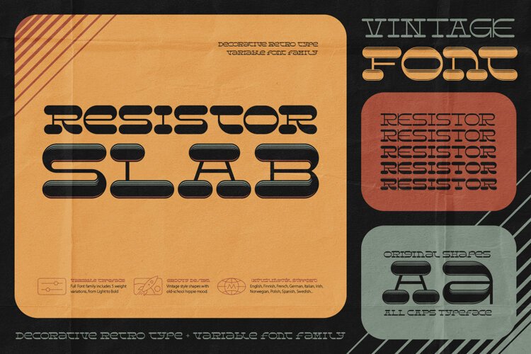 Resistor Slab Font example image 1