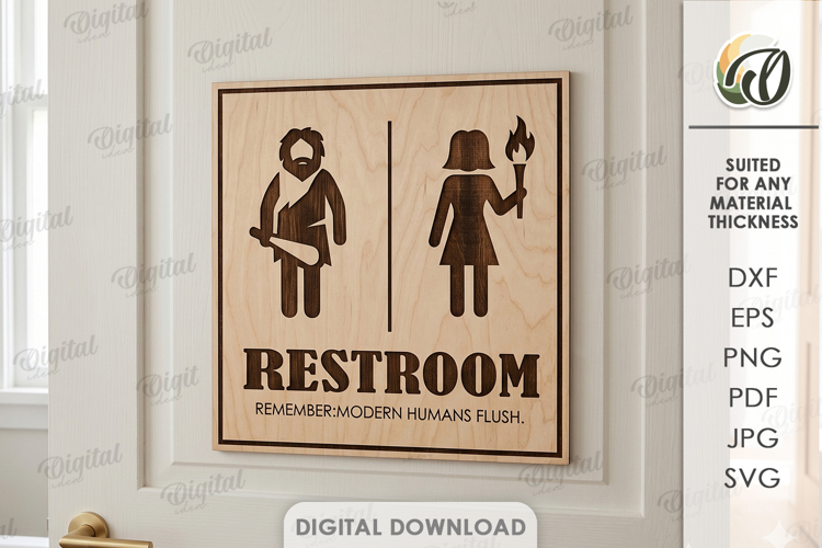 Bathroom Door Sign Image 20