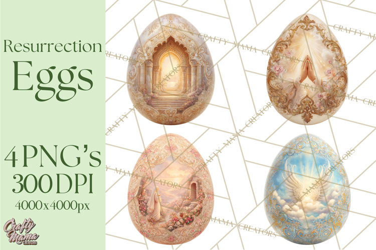 Christian Easter Clipart PNG, Resurrection Easter Egg