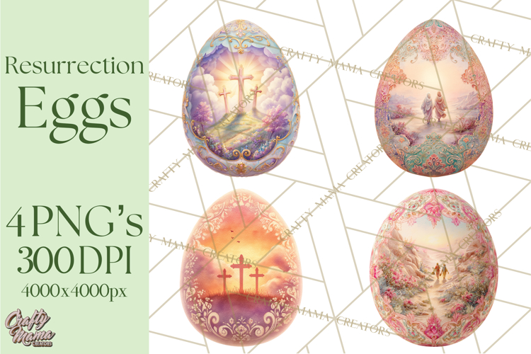 Christian Easter Clipart PNG, Resurrection Easter Egg
