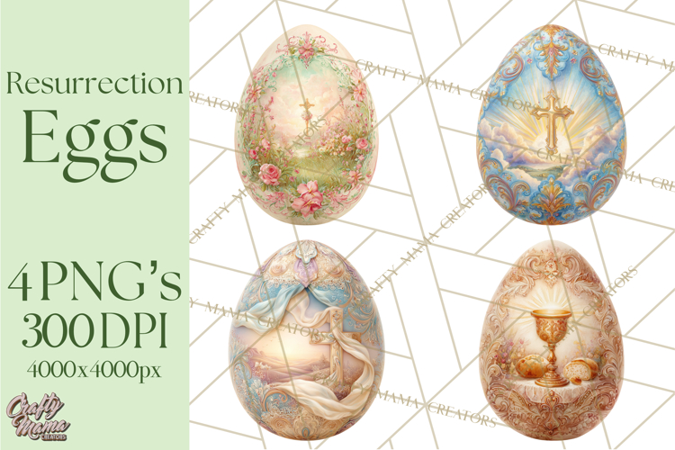 Christian Easter Clipart PNG, Resurrection Easter Egg