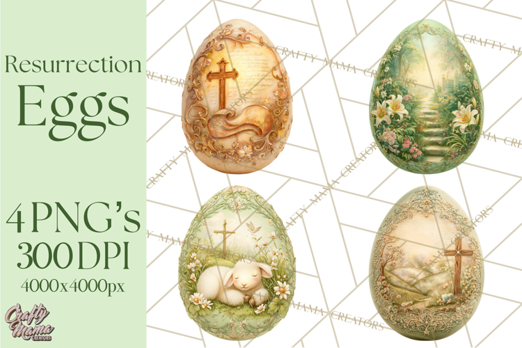 Christian Easter Clipart PNG, Resurrection Easter Egg