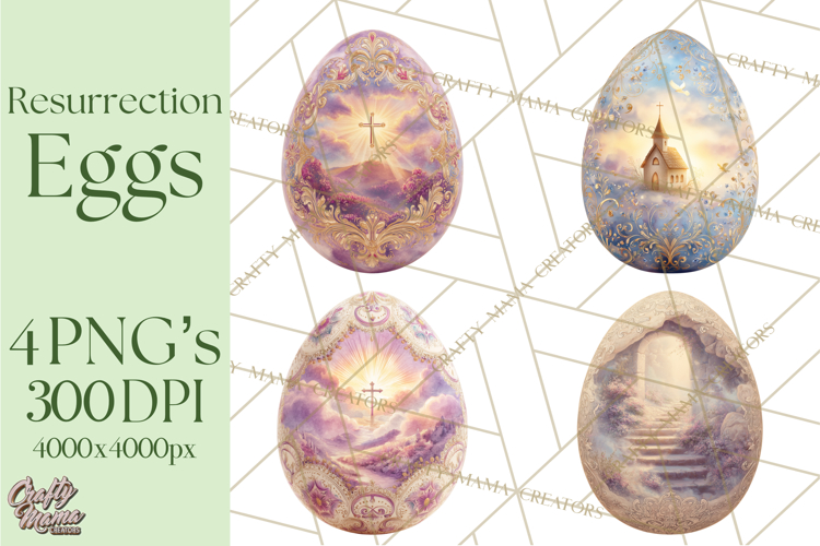 Christian Easter Clipart PNG, Resurrection Easter Egg