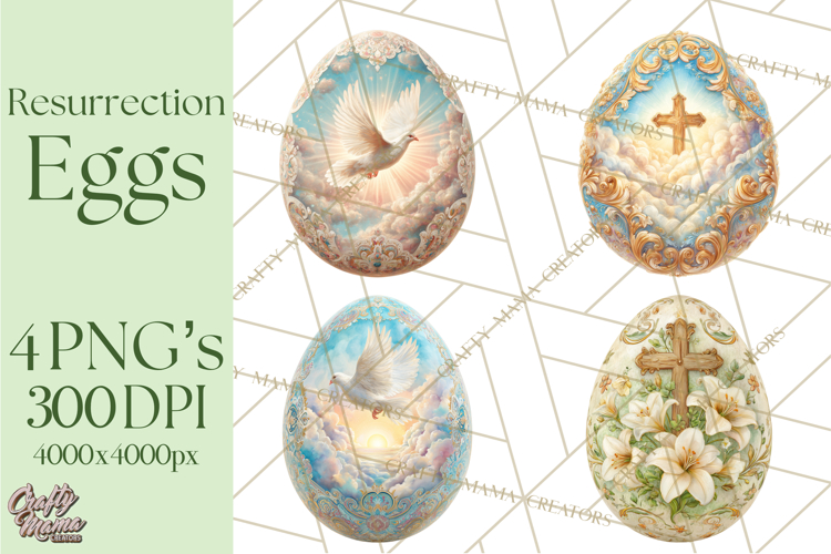 Christian Easter Clipart PNG, Resurrection Easter Egg