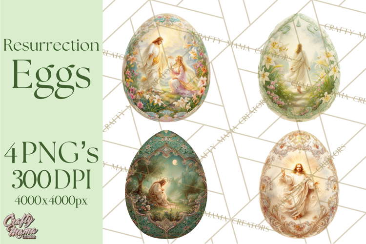 Christian Easter Clipart PNG, Resurrection Easter Egg