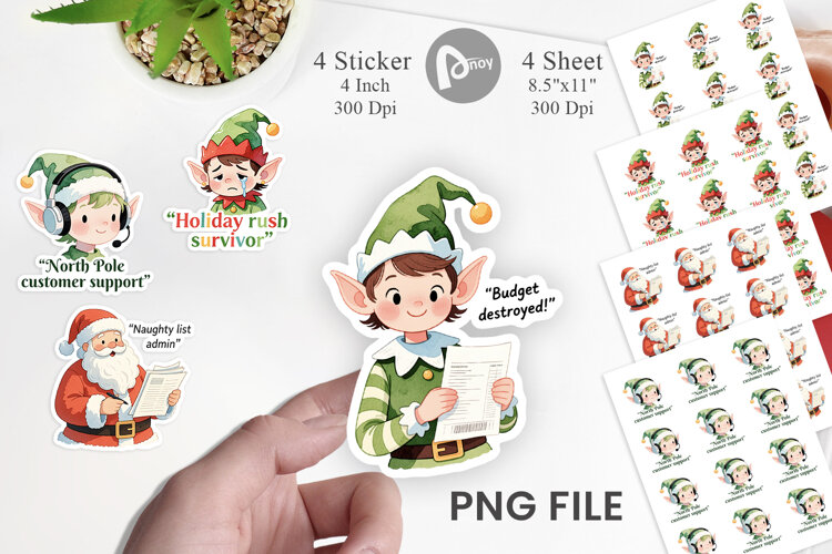 Sticker Retail and Work Christmas Sarcasm Quotes example image 1