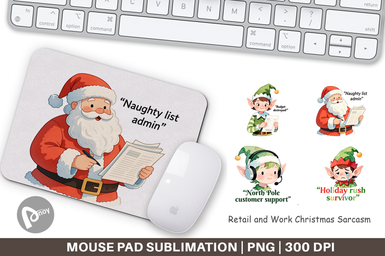 Mouse Pad Retail and Work Christmas Sarcasm Quotes