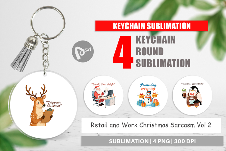 Keychain Retail and Work Christmas Sarcasm Quotes