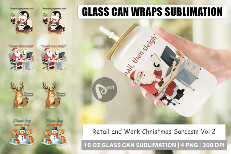 Glass Can Retail and Work Christmas Sarcasm Quotes