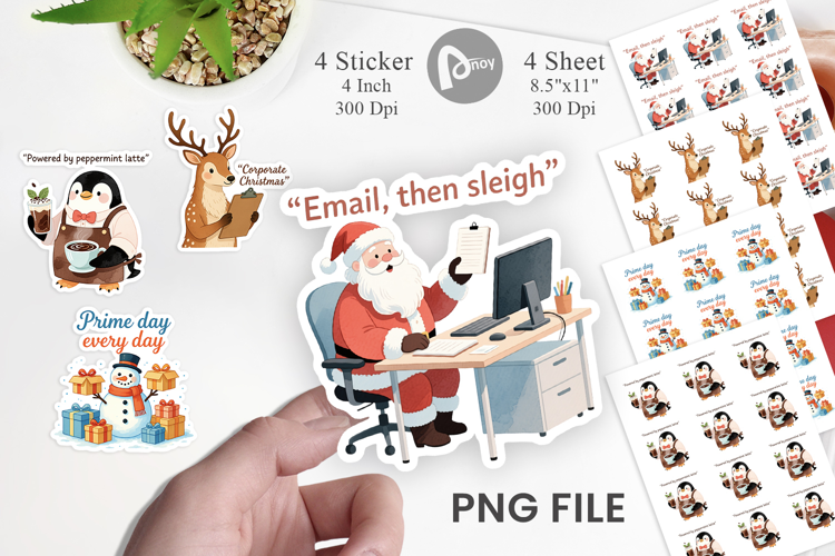 Sticker Retail and Work Christmas Sarcasm Quotes