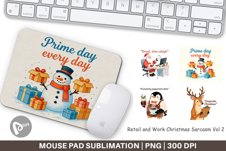 Mouse Pad Retail and Work Christmas Sarcasm Quotes