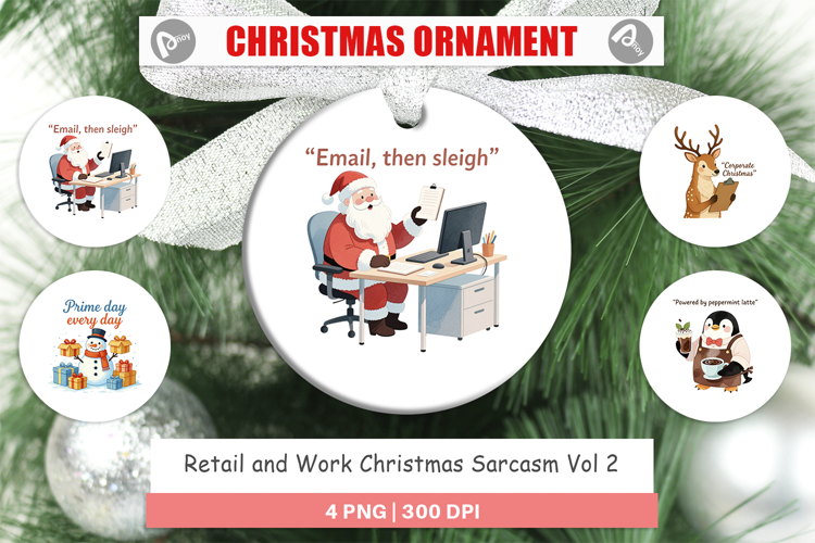 Ornament Retail and Work Christmas Sarcasm Quotes