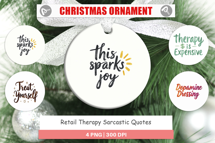 Retail Therapy Sarcasm Ornament