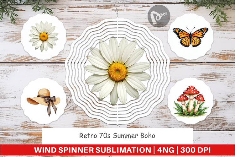 Retro 70s Summer Boho Wind Spinner